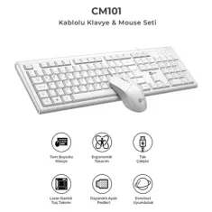 LECOO CM101 KABLOLU  KLAVYE MOUSE SET