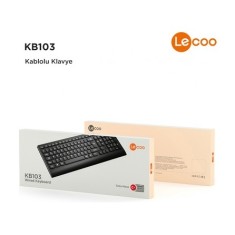 Lecoo KB103 USB Kablolu Türkçe Q Klavye Siyah Fiyatı