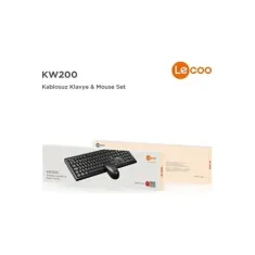 LENOVO Lecoo Kw200 Kablosuz Klavye & Mouse Set Siyah